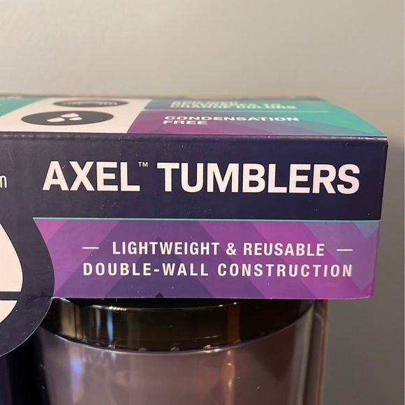 TAL 2-pack Color Changing Axel‎ Tumblers 24 oz Valentines Tumblers Black Hearts - Picture 6 of 10